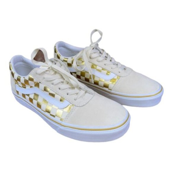 VANS Old Skool Gold Checkered Skate Shoe, Womens 7.5 - Picture 1 of 6